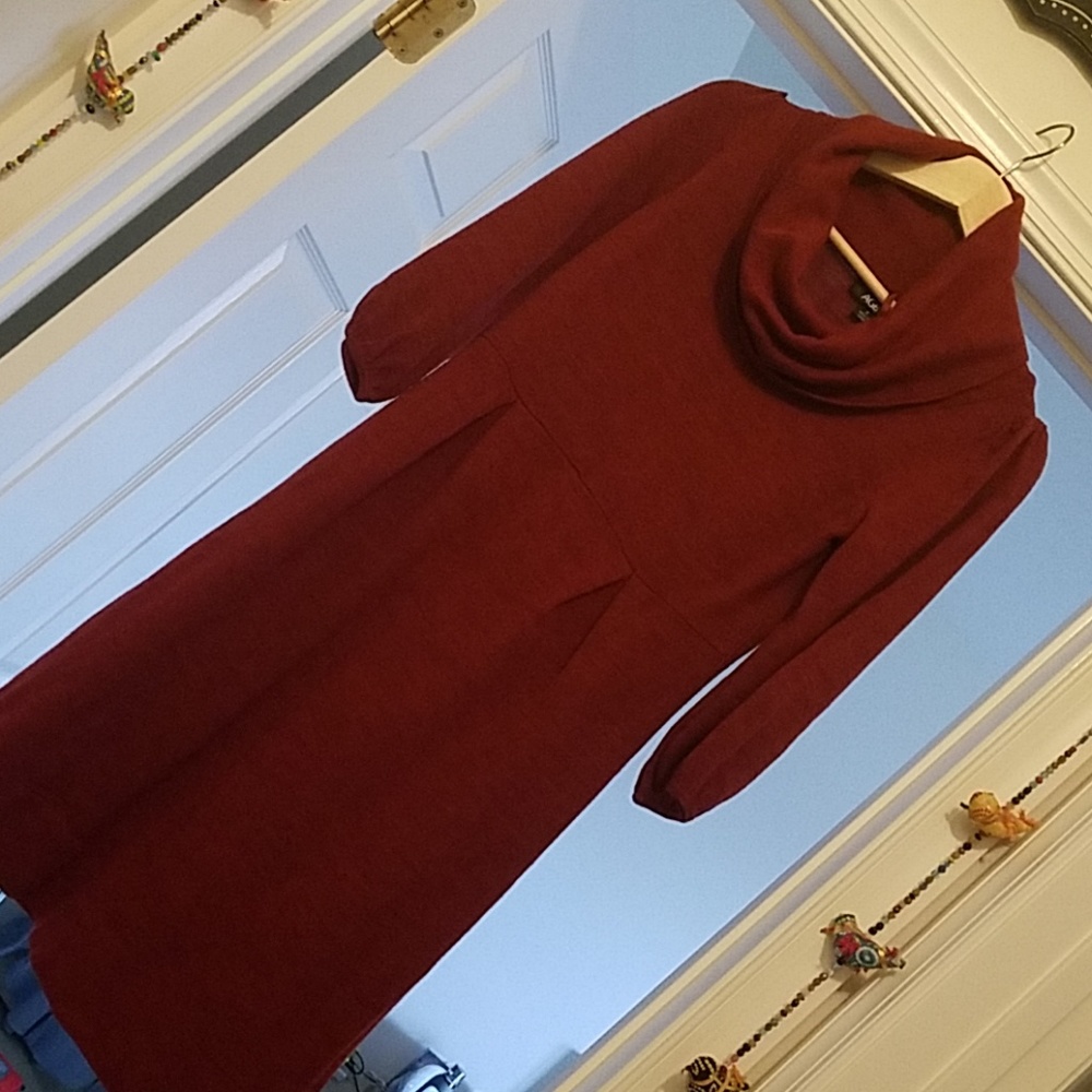 Red/maroon Sweater dress for 'tis season